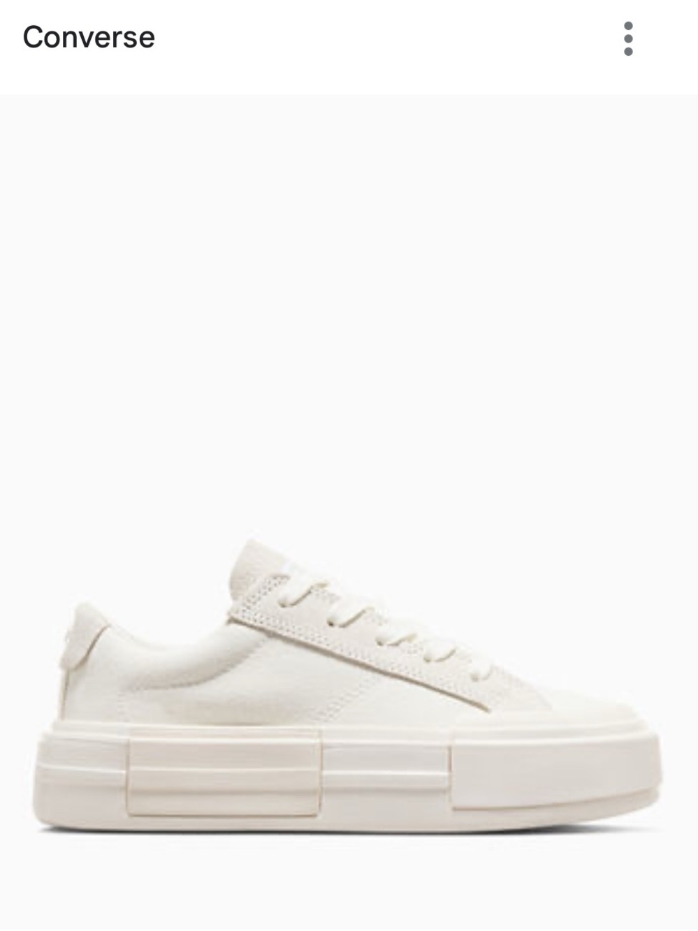 Converse Cruise Womens 9.5 Platform Canvas Sneaker - Off-White